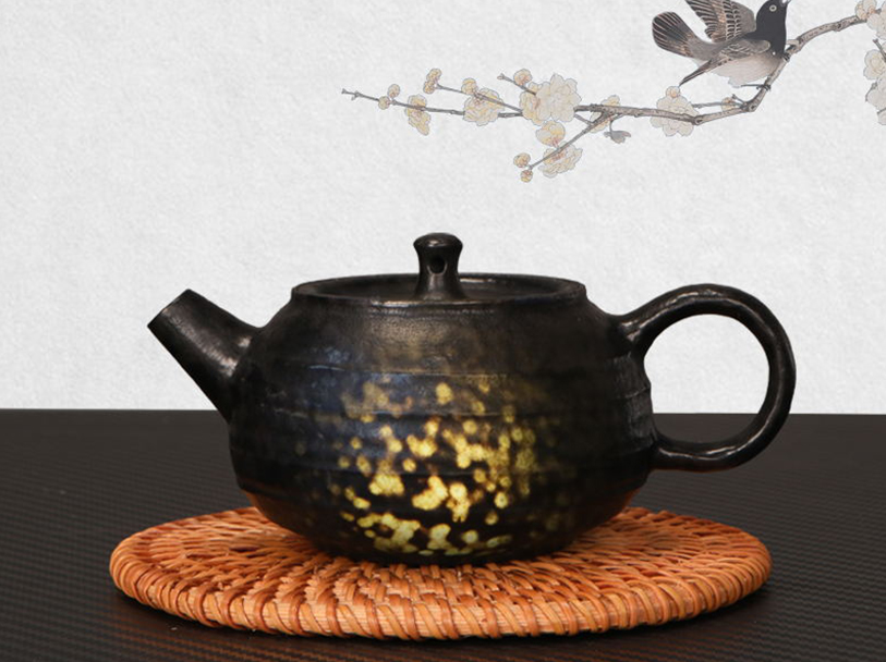 东盛天然冰碛岩手工雕刻中式思源壶