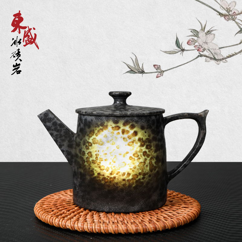 东盛天然冰碛岩手工雕刻中式新秦权